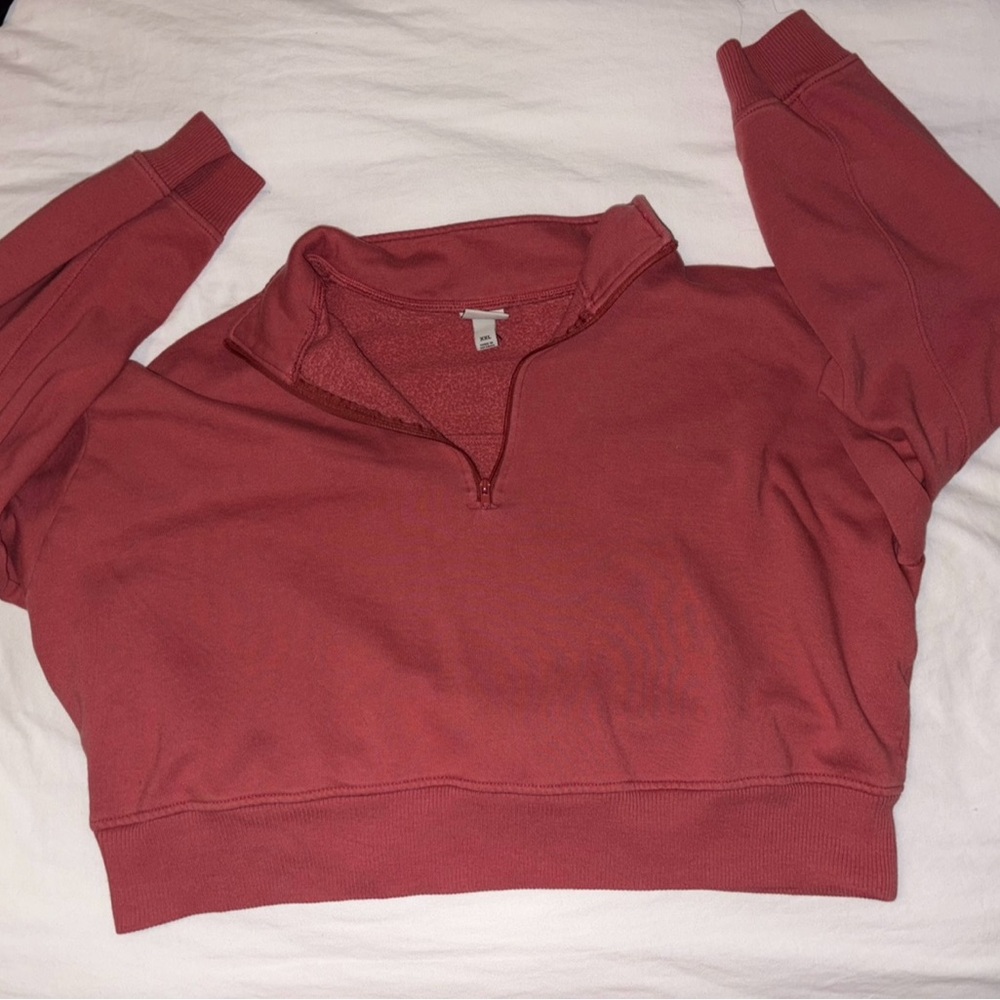 A New Day Coral Zip Pullover